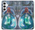 W3912 Cute Little Mermaid Aqua Spa Hard Case and Leather Flip Case For Samsung Galaxy S24 Plus