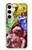 W3914 Colorful Nebula Astronaut Suit Galaxy Hard Case and Leather Flip Case For Samsung Galaxy S24 Plus