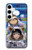 W3915 Raccoon Girl Baby Sloth Astronaut Suit Hard Case and Leather Flip Case For Samsung Galaxy S24 Plus