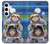 W3915 Raccoon Girl Baby Sloth Astronaut Suit Hard Case and Leather Flip Case For Samsung Galaxy S24 Plus