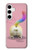 W3923 Cat Bottom Rainbow Tail Hard Case and Leather Flip Case For Samsung Galaxy S24 Plus