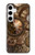 W3927 Compass Clock Gage Steampunk Hard Case and Leather Flip Case For Samsung Galaxy S24 Plus