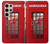 W0058 British Red Telephone Box Hard Case and Leather Flip Case For Samsung Galaxy S24 Ultra