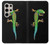 W0125 Green Madagascan Gecko Hard Case and Leather Flip Case For Samsung Galaxy S24 Ultra