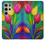 W3926 Colorful Tulip Oil Painting Hard Case and Leather Flip Case For Samsung Galaxy S24 Ultra
