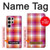 W3941 LGBT Lesbian Pride Flag Plaid Hard Case and Leather Flip Case For Samsung Galaxy S24 Ultra