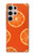 W3946 Seamless Orange Pattern Hard Case and Leather Flip Case For Samsung Galaxy S24 Ultra