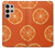 W3946 Seamless Orange Pattern Hard Case and Leather Flip Case For Samsung Galaxy S24 Ultra