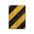 W2231 Yellow and Black Line Hazard Striped Tablet Hard Case For iPad 10.2 (2021,2020,2019), iPad 9 8 7