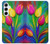 W3926 Colorful Tulip Oil Painting Hard Case and Leather Flip Case For Samsung Galaxy A55 5G