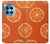 W3946 Seamless Orange Pattern Hard Case and Leather Flip Case For OnePlus 12R