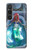 W3912 Cute Little Mermaid Aqua Spa Hard Case and Leather Flip Case For Sony Xperia 1 VI