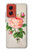 W3079 Vintage Pink Rose Hard Case and Leather Flip Case For Motorola Moto G Stylus 5G (2024)