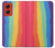 W3799 Cute Vertical Watercolor Rainbow Hard Case and Leather Flip Case For Motorola Moto G Stylus 5G (2024)