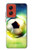 W3844 Glowing Football Soccer Ball Hard Case and Leather Flip Case For Motorola Moto G Stylus 5G (2024)