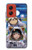 W3915 Raccoon Girl Baby Sloth Astronaut Suit Hard Case and Leather Flip Case For Motorola Moto G Stylus 5G (2024)