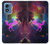 W2486 Rainbow Unicorn Nebula Space Hard Case and Leather Flip Case For Motorola Moto G Play 4G (2024)