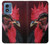 W3797 Chicken Rooster Hard Case and Leather Flip Case For Motorola Moto G Play 4G (2024)