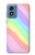 W3810 Pastel Unicorn Summer Wave Hard Case and Leather Flip Case For Motorola Moto G Play 4G (2024)