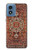 W3813 Persian Carpet Rug Pattern Hard Case and Leather Flip Case For Motorola Moto G Play 4G (2024)