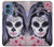 W3821 Sugar Skull Steam Punk Girl Gothic Hard Case and Leather Flip Case For Motorola Moto G Play 4G (2024)