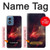 W3897 Red Nebula Space Hard Case and Leather Flip Case For Motorola Moto G Play 4G (2024)