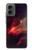 W3897 Red Nebula Space Hard Case and Leather Flip Case For Motorola Moto G 5G (2024)