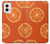 W3946 Seamless Orange Pattern Hard Case and Leather Flip Case For Motorola Moto G Power 5G (2024)