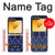 W3950 Textile Thai Blue Pattern Hard Case and Leather Flip Case For Samsung Galaxy Z Flip 6