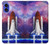 W3913 Colorful Nebula Space Shuttle Hard Case and Leather Flip Case For iPhone 16