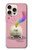 W3923 Cat Bottom Rainbow Tail Hard Case and Leather Flip Case For iPhone 16 pro