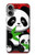 W3929 Cute Panda Eating Bamboo Hard Case and Leather Flip Case For iPhone 16 plus