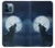 W3693 Grim White Wolf Full Moon Hard Case and Leather Flip Case For iPhone 12 Pro Max