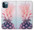 W3711 Pink Pineapple Hard Case and Leather Flip Case For iPhone 12 Pro Max