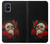 W3753 Dark Gothic Goth Skull Roses Hard Case and Leather Flip Case For Samsung Galaxy M51