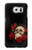 W3753 Dark Gothic Goth Skull Roses Hard Case and Leather Flip Case For Samsung Galaxy S6 Edge