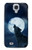 W3693 Grim White Wolf Full Moon Hard Case and Leather Flip Case For Samsung Galaxy S4