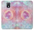 W3709 Pink Galaxy Hard Case and Leather Flip Case For Samsung Galaxy S4