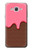 W3754 Strawberry Ice Cream Cone Hard Case and Leather Flip Case For Samsung Galaxy J7