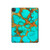 W2688 Aqua Copper Turquoise Gemstone Graphic Tablet Hard Case For iPad Pro 11 (2021,2020,2018, 3rd, 2nd, 1st)