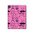 W2885 Paris Pink Tablet Hard Case For iPad Pro 11 (2021,2020,2018, 3rd, 2nd, 1st)