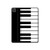 W3078 Black and White Piano Keyboard Tablet Hard Case For iPad Pro 11 (2021,2020,2018, 3rd, 2nd, 1st)