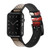 CA0003 American Football Silicone & Leather Smart Watch Band Strap For Apple Watch iWatch