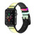 CA0787 Colorful Lemon Silicone & Leather Smart Watch Band Strap For Apple Watch iWatch