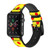 CA0812 Red Spot Polka Dot Silicone & Leather Smart Watch Band Strap For Apple Watch iWatch