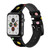 CA0816 Colorful Polka Dot Silicone & Leather Smart Watch Band Strap For Apple Watch iWatch
