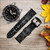 CA0841 Dark Gothic Lion Silicone & Leather Smart Watch Band Strap For Wristwatch Smartwatch