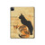 W3229 Vintage Cat Poster Tablet Hard Case For iPad Pro 12.9 (2022,2021,2020,2018, 3rd, 4th, 5th, 6th)