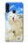W3794 Arctic Polar Bear in Love with Seal Paint Hard Case and Leather Flip Case For Samsung Galaxy A20s