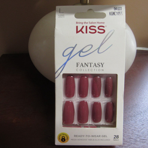 Kiss Gel Fantasy Long Length Glue-On Nails 84122 Z01570